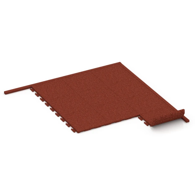 Typische Verlegung oder Einbausituation für den Artikel 3785 von WARCO - Flexibilný gumový obrubník, Farbton Tehlová červená in der Abmessung 100 × 5 × 25 cm.