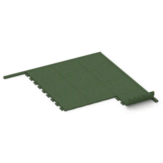 Typische Verlegung oder Einbausituation für den Artikel 3786 von WARCO - Flexibilný gumový obrubník, Farbton Trávová zelená in der Abmessung 100 × 5 × 25 cm.