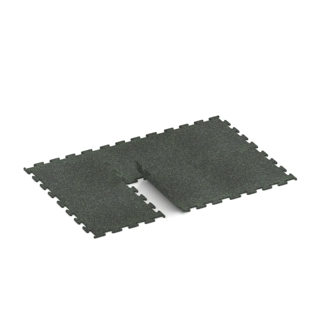 Typische Verlegung oder Einbausituation für den Artikel 6979 von WARCO - Fitness Performance Elite tréningová podlaha, Farbton Ľahko zeleno posypaná in der Abmessung 100 x 100 x 2 cm | 1,00 m².