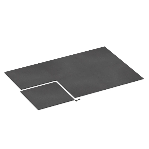 Typische Verlegung oder Einbausituation für den Artikel 3783 von WARCO - Športová podlaha Fitness Performance Impact, Farbton Antracit in der Abmessung 100 × 100 × 2 cm.