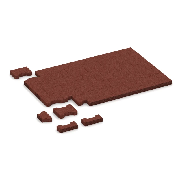 Typische Verlegung oder Einbausituation für den Artikel 4460 von WARCO - Zámková dlažba, Farbton Cihlová červená in der Abmessung 20 × 16,5 × 4,3 cm | 0,0278 m².