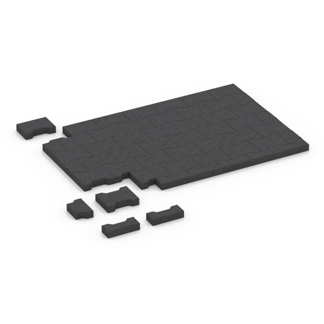 Typische Verlegung oder Einbausituation für den Artikel 3844 von WARCO - Zámková dlažba, Farbton Antracit in der Abmessung 20 × 16,5 × 4,3 cm | 25 m².