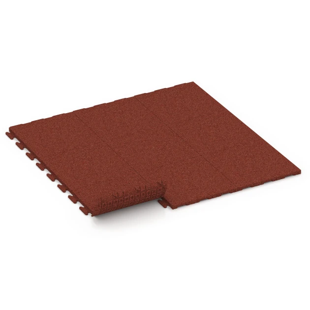 Typische Verlegung oder Einbausituation für den Artikel 7053 von WARCO - Gumová dlažba Linea, Farbton Cihlová červená in der Abmessung 50 x 50 x 3 cm | 0,25 m².