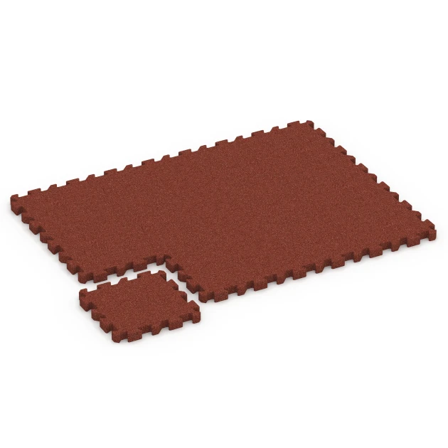 Typische Verlegung oder Einbausituation für den Artikel 6306 von WARCO - Puzzle dlažba na detské ihrisko, Farbton Cihlová červená in der Abmessung 50 x 50 x 5 cm | 0,25 m².