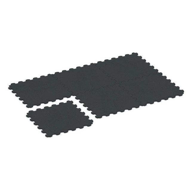Typische Verlegung oder Einbausituation für den Artikel 6377 von WARCO - Podložka pod fitness stroje, Farbton Antracit in der Abmessung 102,5 x 102,5 x 2 cm | 1,05 m².