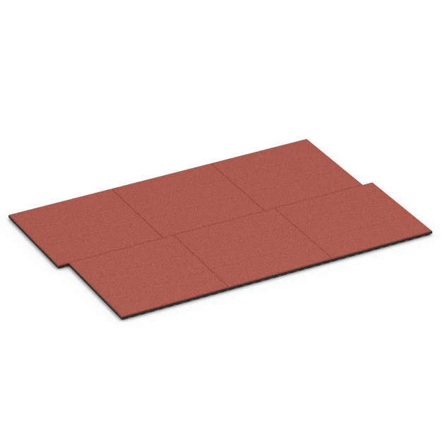 Typische Verlegung oder Einbausituation für den Artikel 6384 von WARCO - Gumová rohož pre kone Komfort, Farbton Tehlová červená in der Abmessung 100 x 100 x 4 cm | 1,00 m².