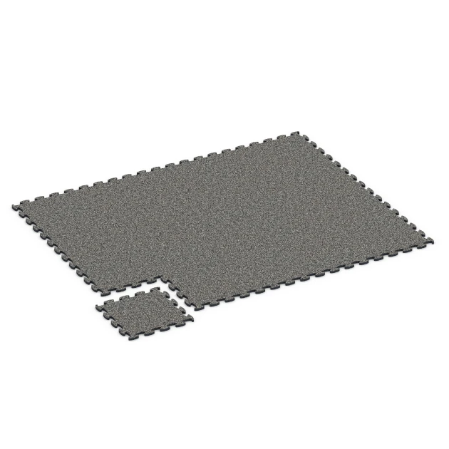 Typische Verlegung oder Einbausituation für den Artikel 6778 von WARCO - Gumová podložka na cvičenie, Farbton Tmavosivá žula in der Abmessung 44,6 x 44,6 x 1,8 cm.