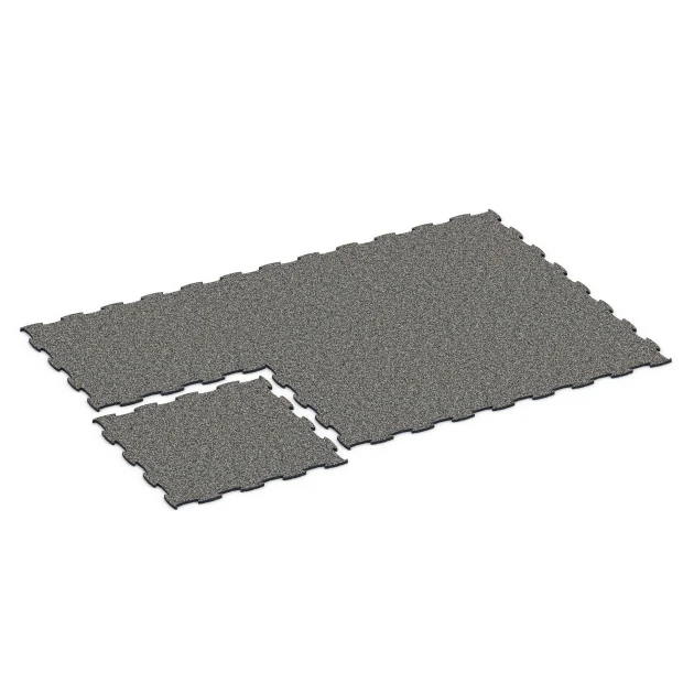 Typische Verlegung oder Einbausituation für den Artikel 6868 von WARCO - Fitnes podlaha Max, Farbton Tmavosivá žula in der Abmessung 97,1 x 97,1 × 1,8 cm.