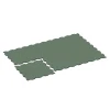 Typische Verlegung oder Einbausituation für den Artikel 6924 von WARCO - Výstavná gumová dlaždica, Farbton Anglický trávnik in der Abmessung 97,1 x 97,1 × 1,8 cm.