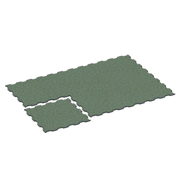 Typische Verlegung oder Einbausituation für den Artikel 6924 von WARCO - Výstavná gumová dlaždica, Farbton Anglický trávnik in der Abmessung 97,1 x 97,1 × 1,8 cm.