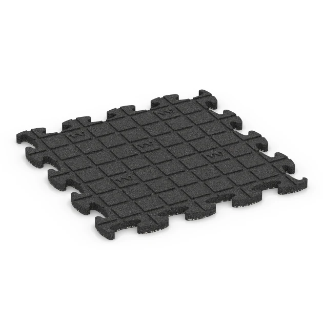 Typische Verlegung oder Einbausituation für den Artikel 6931 von WARCO - Bezpečnostná puzzle podložka, Farbton Tmavosivá žula in der Abmessung 46 x 46 × 2,8 cm.