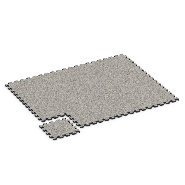 Typische Verlegung oder Einbausituation für den Artikel 6842 von WARCO - Fitness Active podlaha, Farbton Sivá žula in der Abmessung 44,6 x 44,6 × 2,8 cm.