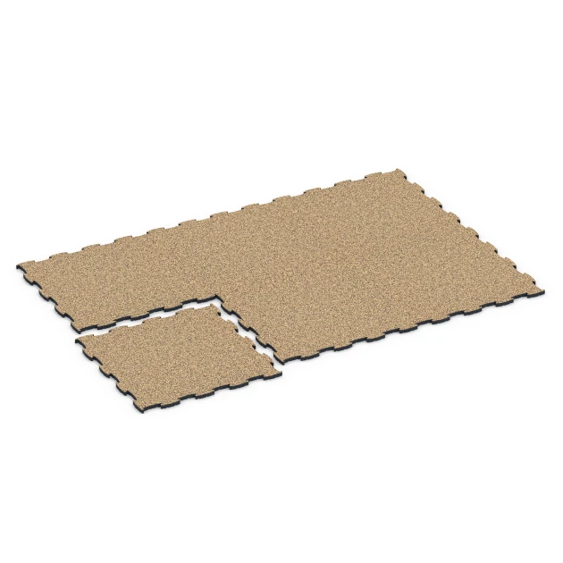 Typische Verlegung oder Einbausituation für den Artikel 6858 von WARCO - Fitness Active podlaha, Farbton Ratan in der Abmessung 97,1 x 97,1 x 2,8 cm.