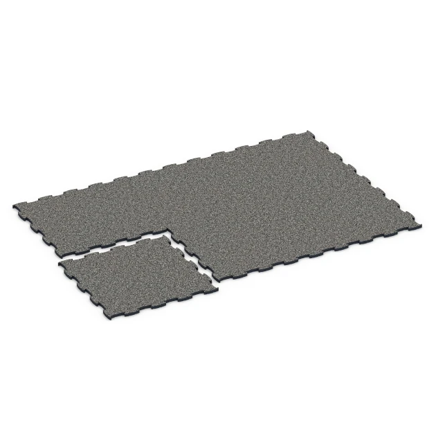 Typische Verlegung oder Einbausituation für den Artikel 6886 von WARCO - Fitnes podlaha Max, Farbton Tmavosivá žula in der Abmessung 97,1 x 97,1 x 2,8 cm.