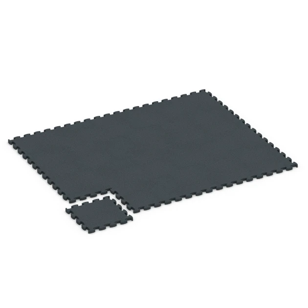 Typische Verlegung oder Einbausituation für den Artikel 6967 von WARCO - Fitness Premium podlaha Plus, Farbton Antracit in der Abmessung 45,9 x 45,9 x 2,8 cm.