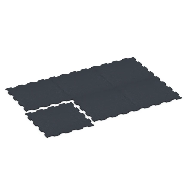 Typische Verlegung oder Einbausituation für den Artikel 6968 von WARCO - Fitness Premium podlaha Plus, Farbton Antracit in der Abmessung 99 x 99 x 1,8 cm.