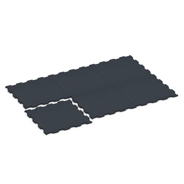 Typische Verlegung oder Einbausituation für den Artikel 6969 von WARCO - Fitness Premium podlaha Plus, Farbton Antracit in der Abmessung 99 x 99 x 2,8 cm.
