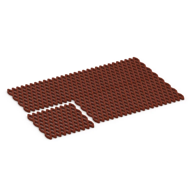 Typische Verlegung oder Einbausituation für den Artikel 7010 von WARCO - Bezpečnostná trávniková mreža, Farbton Cihlová červená in der Abmessung 100 x 100 x 4 cm.