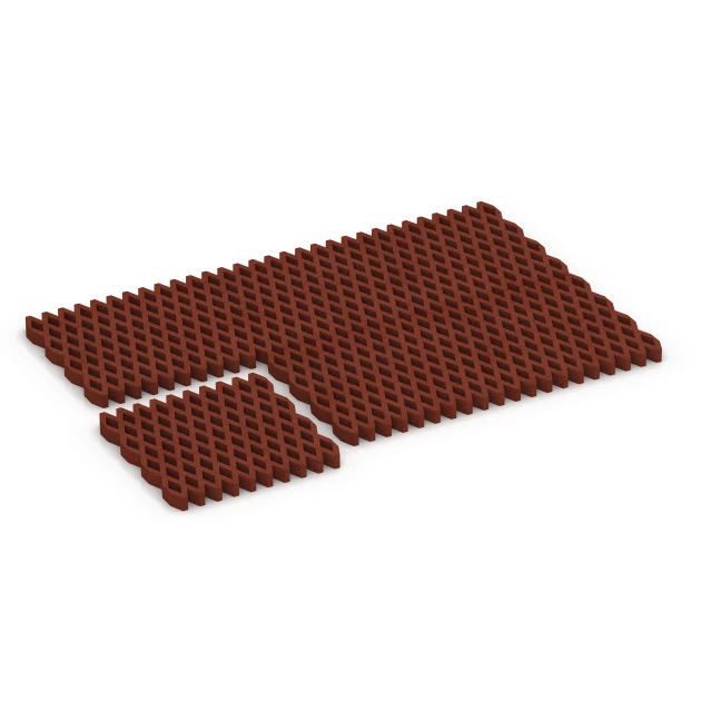 Typische Verlegung oder Einbausituation für den Artikel 7013 von WARCO - Bezpečnostná trávniková mreža, Farbton Cihlová červená in der Abmessung 100 × 100 × 8 cm.
