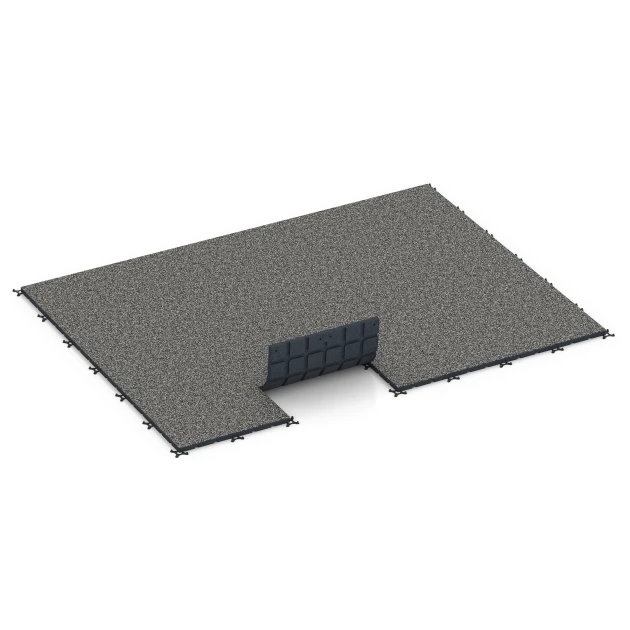 Typische Verlegung oder Einbausituation für den Artikel 7132 von WARCO - Športová podlaha pre vonkajšie fitness, Farbton Tmavosivá žula in der Abmessung 60 x 60 x 3 cm | 0,36 m².