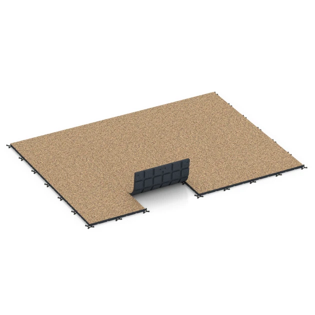 Typische Verlegung oder Einbausituation für den Artikel 7135 von WARCO - Športová podlaha pre vonkajšie fitness, Farbton Terakota in der Abmessung 60 x 60 x 3 cm | 0,36 m².