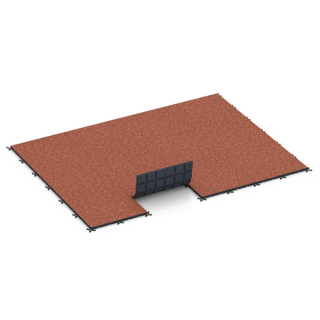 Typische Verlegung oder Einbausituation für den Artikel 7136 von WARCO - Športová podlaha pre vonkajšie fitness, Farbton Etna in der Abmessung 60 x 60 x 3 cm | 0,36 m².