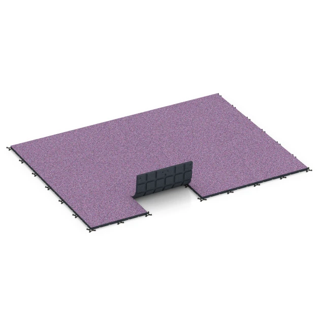 Typische Verlegung oder Einbausituation für den Artikel 7137 von WARCO - Športová podlaha pre vonkajšie fitness, Farbton Levanduľa in der Abmessung 60 x 60 x 3 cm | 0,36 m².