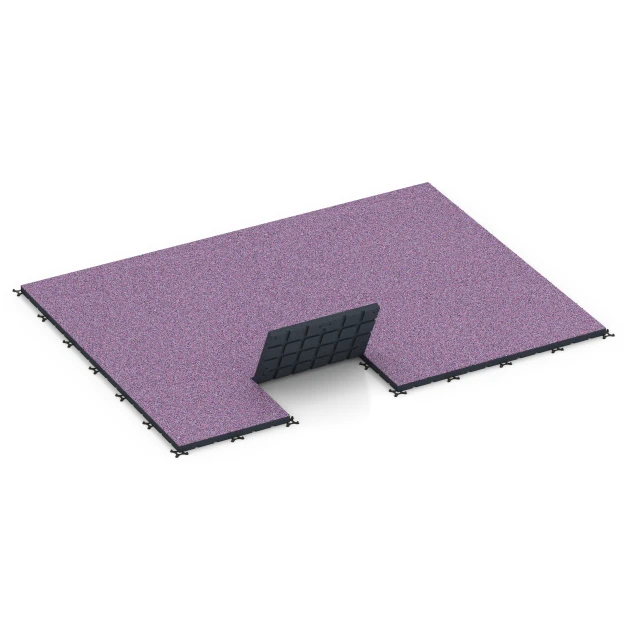Typische Verlegung oder Einbausituation für den Artikel 7146 von WARCO - Športová podlaha pre vonkajšie fitness, Farbton Levanduľa in der Abmessung 60 x 60 x 4 cm | 0,36 m².