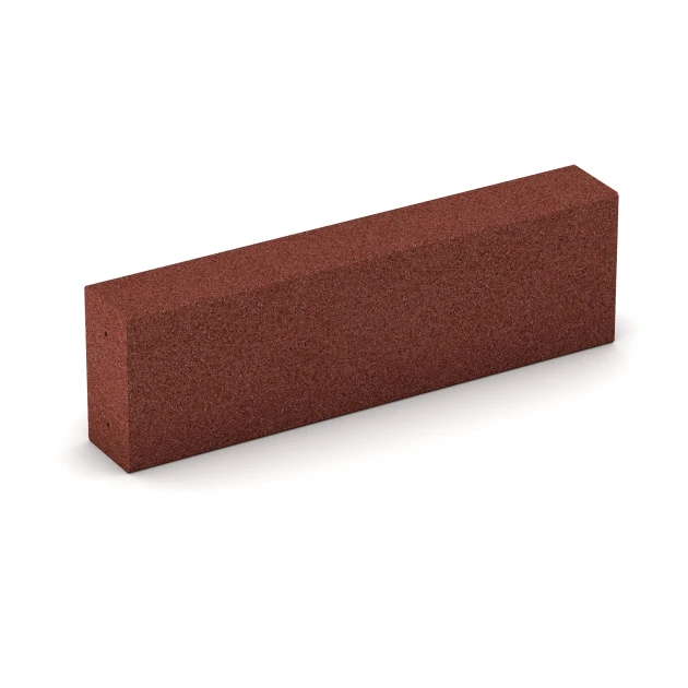 Foto der hinteren Seite vom unsymmetrischen WARCO-Formteil 7029: Schod z gumového granulátu, Design Cihlová červená, Maße 100 x 30 x 15 cm.