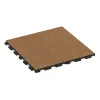 Foto der hinteren Seite vom unsymmetrischen WARCO-Formteil 1602: Fitness gumové dlaždice Classic, Design Terra Cotta, Maße 1000 x 1000 x 30 mm.
