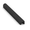 Foto der hinteren Seite vom unsymmetrischen WARCO-Formteil 2584: Rubber Kerb Cap, Design Antracit, Maße 1000 x 100 x 100 x 50 mm.