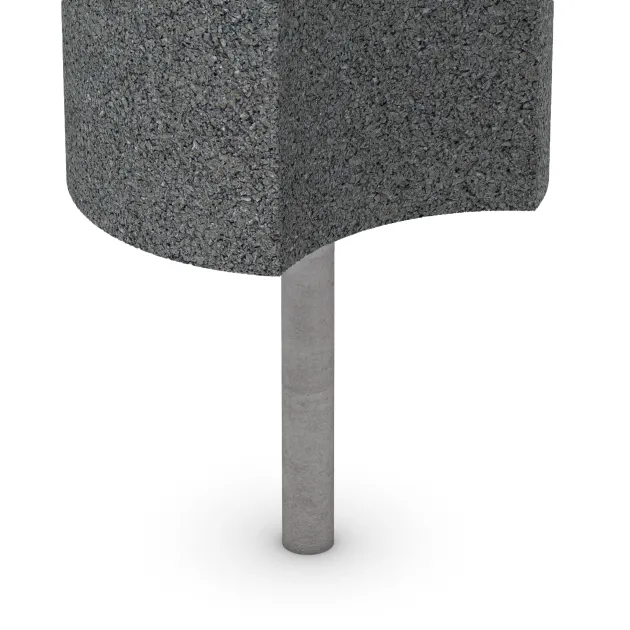 Rubber granulate palisade von WARCO im Farbdesign Šedý bridlica mit den Abmessungen ø 250 x 600 mm. Produktfoto von Artikel 2559 in der Aufsicht von schräg vorne.